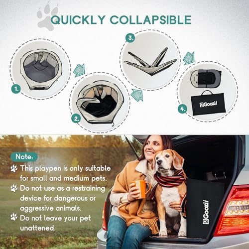 Goozii Pet Cat Playpen for Indoor Cats Enclosed, Puppy Dog Play Pen for Outdoor - Image 6