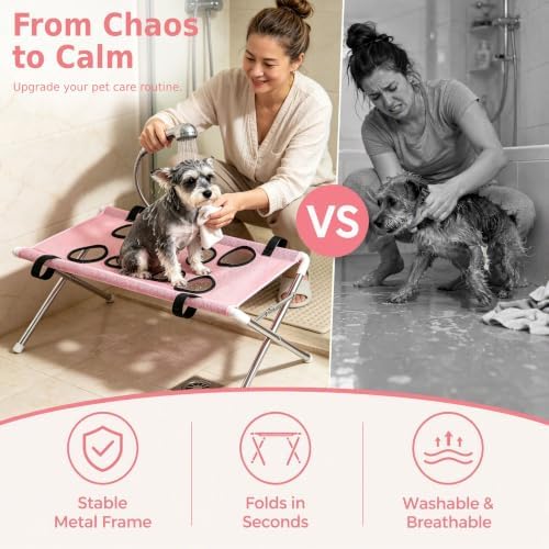 Pet Grooming Stand with Stable Metal Frame - Image 3