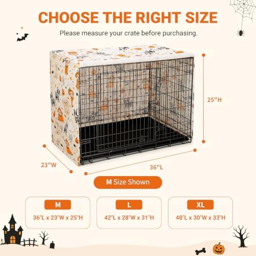Explore Land Halloween Pattern Dog Crate Cover, 36 Inches - Image 4
