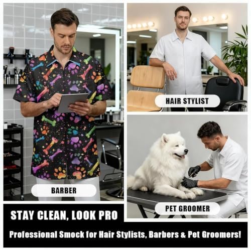 Funny Print Barber Jackets & Smocks - Image 6