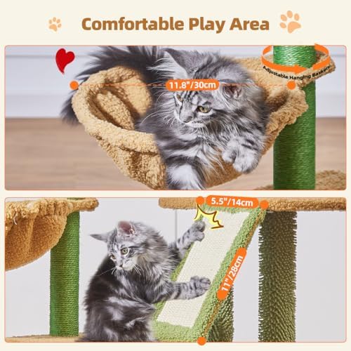 Taoqimiao Cactus, Cat Tree, 38.5In Cat Tower - Image 6