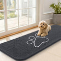 OLANLY Dog Door Mat for Muddy Paws 59x20, Paw Print Design Chenille Mud Mat by OLANLY