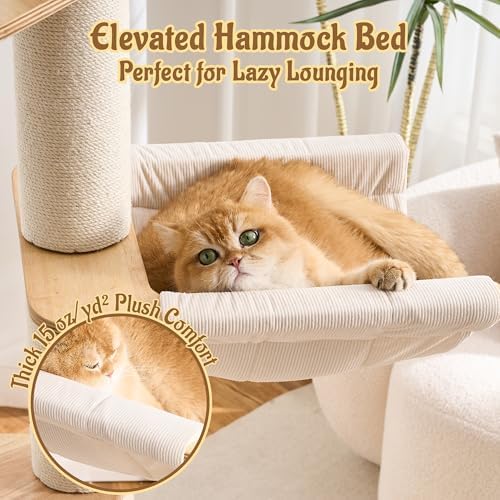 64.2" Solid Wood Cat Tree Tower - Image 7