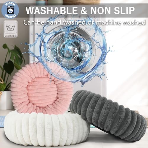 Pink Puppy Beds for Small Dogs and Kitty Washable Soft Comfort Donut Cute - Image 6