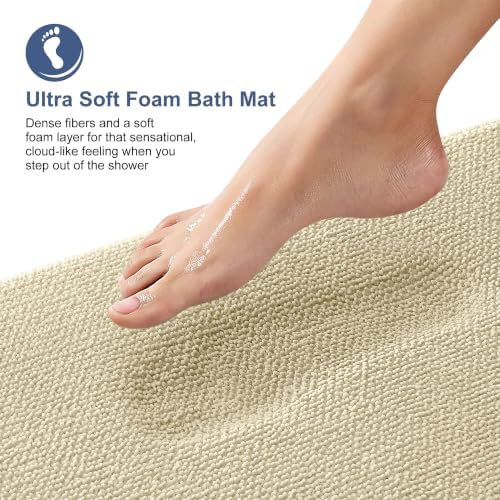 OLANLY Memory Foam Bathroom Runner Rug 70x24, Absorbent Long Bath Mat - Image 2