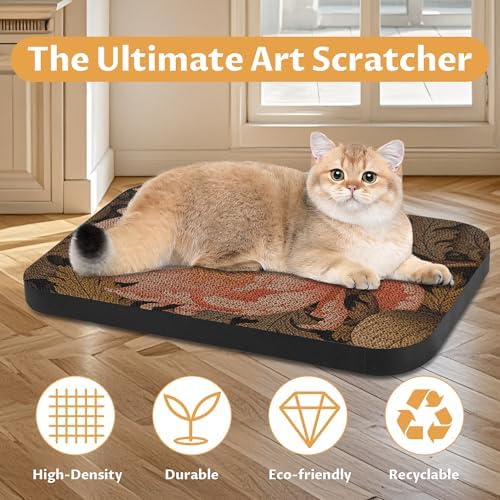 2 Pack Cat Wall Scratcher, Art Cat Scratching Board - Image 4