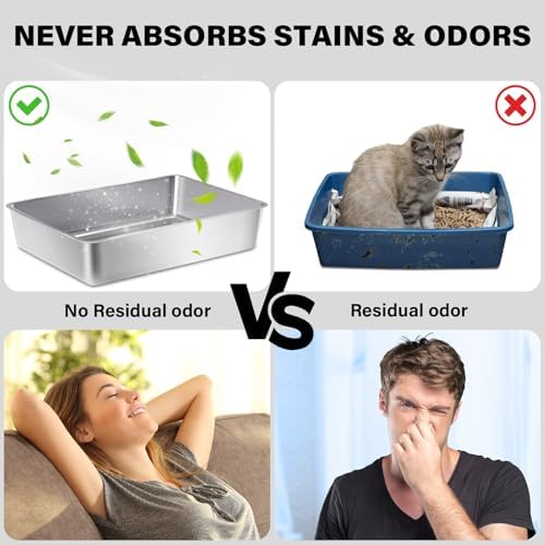 Stainless Steel Litter Box Extra Large, XXXL Metal Litter Boxes - Image 4