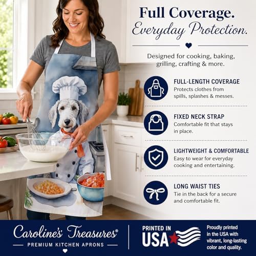 Caroline's Treasures Bedlington Terrier The Chef Apron Cooking Kitchen Server - Image 4