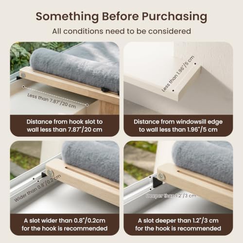 Pecute Cat Windowsill Perch, Cloud-Soft Cat Bed - Image 2