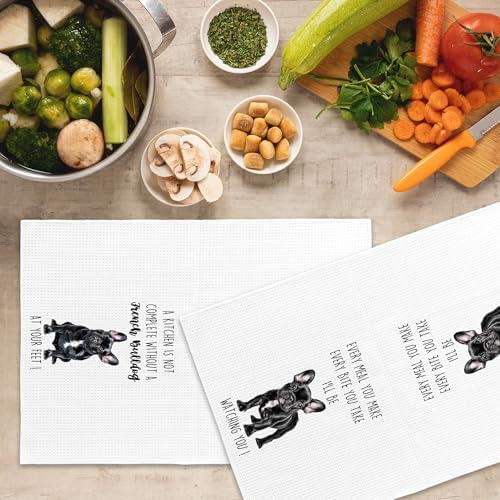 French Bulldog Dog Kitchen Towels Set of 2, Funny Dog Kitchen Decor, Dogs Gifts - Image 5