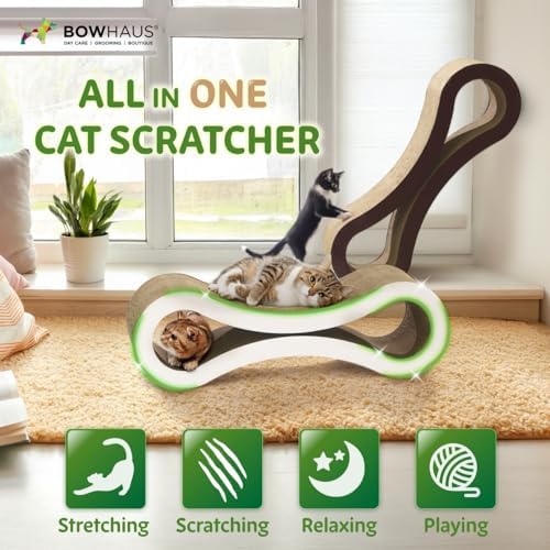 BOWHAUS Infinity Cat Scratcher Lounger, Reversible Scratcher, Durable & - Image 6