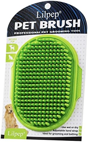 Dog Grooming Brush, Lilpep Pet Shampoo Bath Brush Soothing Massage Rubber Comb by PetSupplies