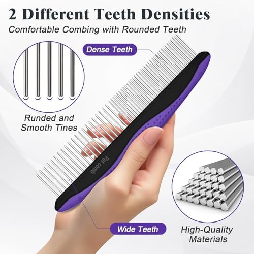 2PCS Self Cleaning Slicker Brush & Dog Comb - Image 5