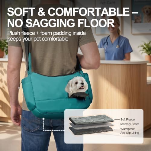 Dog Carrier Sling for Small Dogs & Cats Hand-Free Puppy Sling Purses - Image 4
