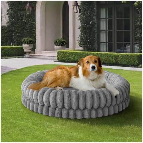 BALANCE Luxury Donut Dog Bed, 36 Inches Round Dog Beds Large Sized Dogs Washable by BalancePet