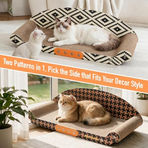 2-Pack 26.4-Inch Cat Scratching Board Bed, Scratch Pad - Image 3