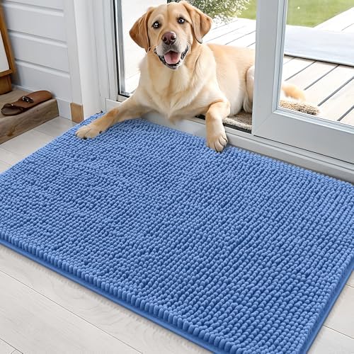 OLANLY Dog Door Mat for Muddy Paws 35x24, Super Absorbent Chenille Mud Mat by OLANLY