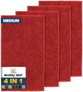 Muddy Mat® 4-Piece Red Medium 30"X19" AS-SEEN-ON-TV Highly Absorbent Microfiber by MuddyMat%C2%AE