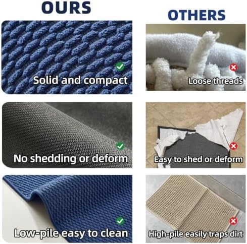 TYUU Bathroom Runner Rugs, Long Bath Mat Runner Washable Thin Quick Dry Low - Image 6