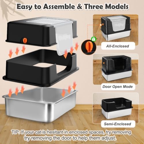 Vivifying XL Stainless Steel Cat Litter Box - Image 3