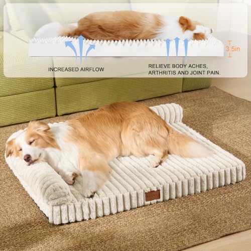 Orthopedic Large Dog Bed Furry Pet Bed, Washable Cover 48''X30'' - Image 5
