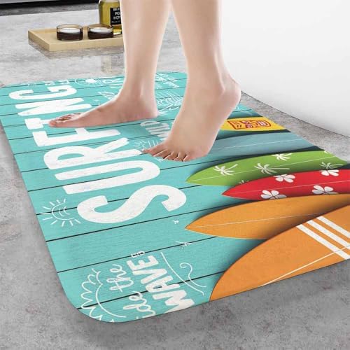 Surfing Vintage Style Bath Rugs - Image 2