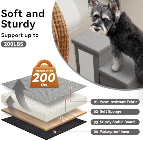 Zerbuger Dog Stairs with Storage - Image 7