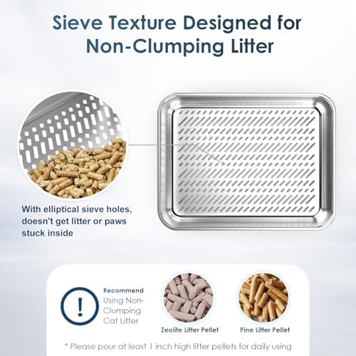Suzzipaws Enclosed Stainless Steel Sifting Litter Box - Image 3