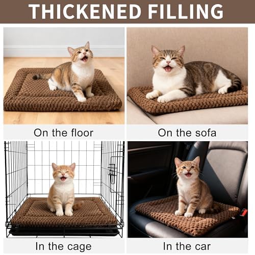 Dog Bed Mat, Reversible & Ultra Soft Kennel Pad-Machine Washable Pet Bed - Image 7