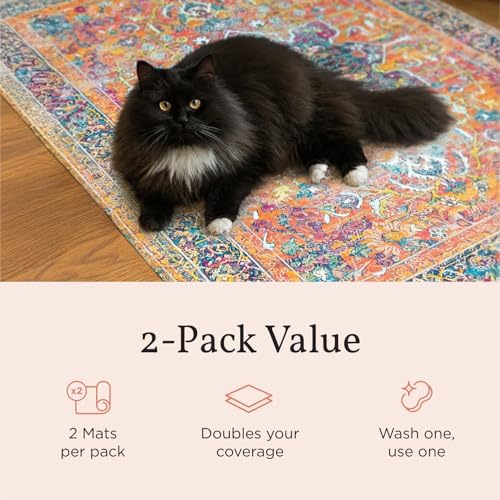 Lovewag Cat Litter Mat, Litter Box Mat, Sage Forest, 2 Pack - Image 4