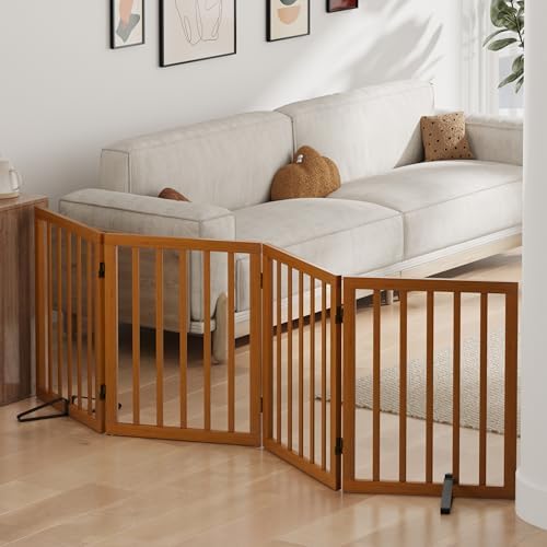 Dog Gates for Doorways, Foldable Dog Gate Indoor, Freestanding Pet Gates for - Image 2