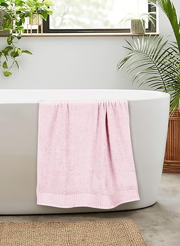 GLAMBURG 100% Cotton 2 Pack Oversized Bath Towel Set 28x55 Inches, Ultra Soft - Image 5