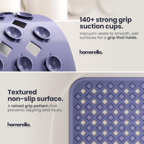 homerella Bathtub Mat Non Slip 28x16 Shower Mat Non Slip Anti Mold BPA Free - Image 2