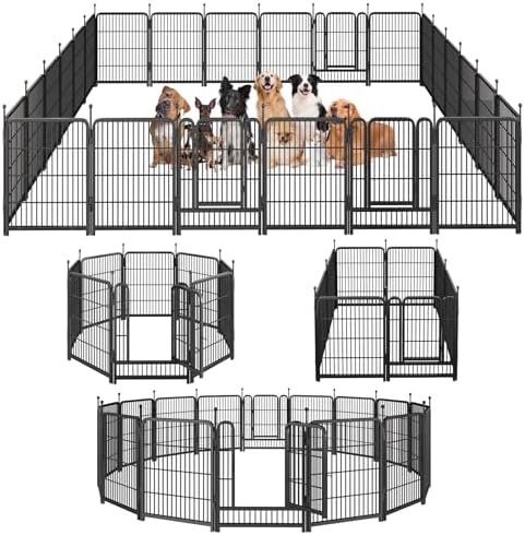 Dog Playpen, Portable Outdoor Dog Fence, Dog Playpen by XDPET