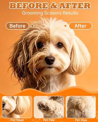 Dog Grooming Scissors 7", Pet Curved Scissors, Dog scissors - Image 7