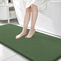 OLANLY Memory Foam Bathroom Runner Rugs 70x24, Long Bath Mats, Olive Green by OLANLY