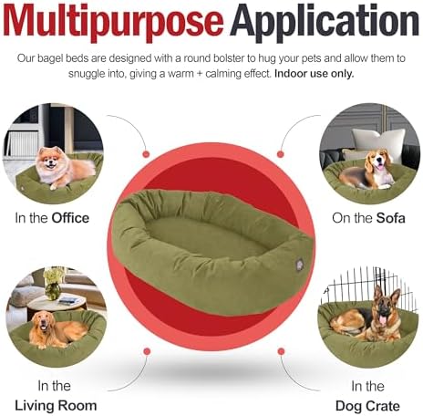 Majestic Pet 40 Inch Suede Calming Dog Bed Washable – Cozy Soft Round Dog Bed - Image 5