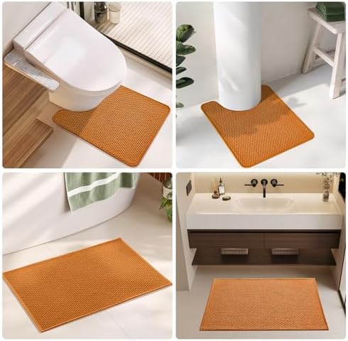 TYUU Bathroom Runner Rugs, Long Bath Mat Runner Washable Thin Quick Dry Low - Image 6