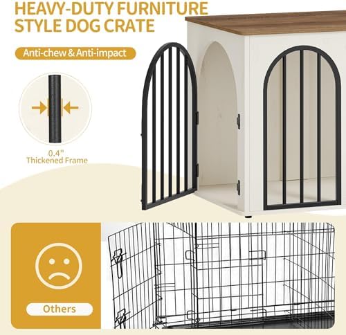 Hzuaneri 31.5'' Dog Crate Furniture, Dog Kennel Indoor - Image 6