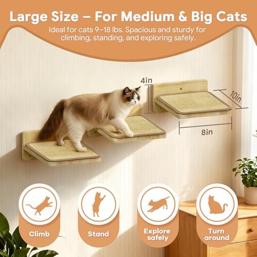3Pcs 10"×8" Cat Wall Steps - Image 3