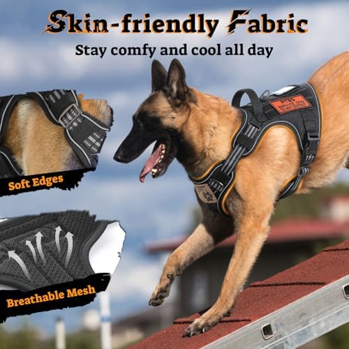 rabbitgoo Tactical Dog Harness Medium Sized, No Pull Service Pet Vest - Image 4