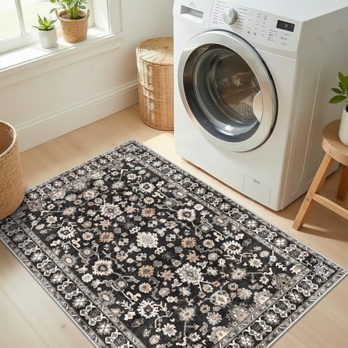 2x4 Washable Runner Rug Entryway: Soft Non Slip Rug by NYZEL