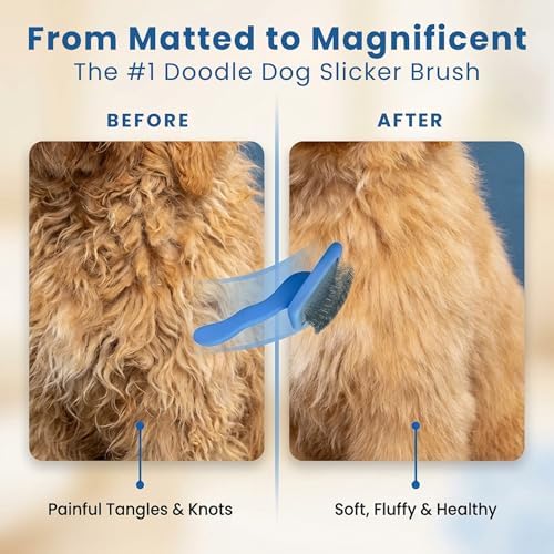 Slicker Brush for Dogs, Pet Grooming Brushes for Doodles & Poodles - Image 5