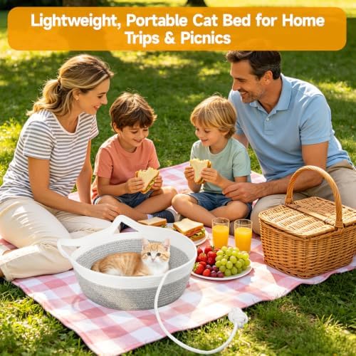 Cotton Rope Woven Cat Bed, Instinct Pet Basket - Image 5