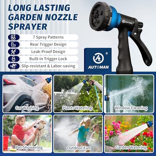 AUTOMAN-Garden-Hose-Nozzle, 2 Pack ABS Water Spray Nozzle - Image 6