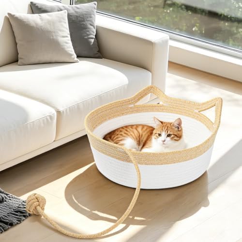 Cat Bed, Cotton Rope Instinct Basket - Image 6