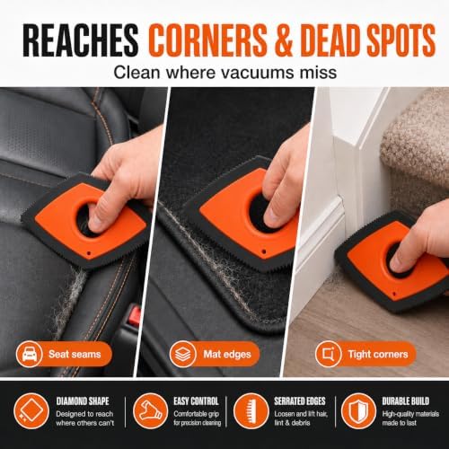 Pet Hair Remover for Car Carpet & Upholstery – Reusable Mini Fur Tool - Image 3