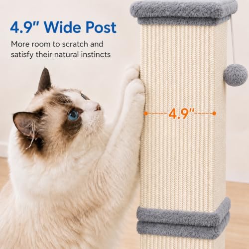Cat Scratching Post for Indoor Cats, Sisal Cat Scratcherl, 32 Inch - Image 3