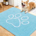 OLANLY Dog Door Mat for Muddy Paws 40x32, Paw Print Design Chenille Mud Mat by OLANLY