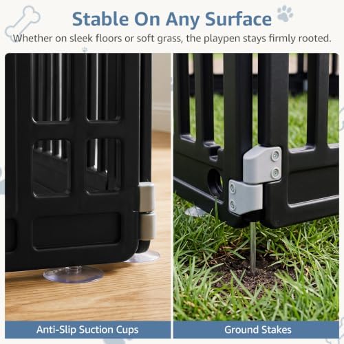 DUMOS Plastic Dog Playpen, 24 Inch 8 Panels Small Pet Fence Play Pen - Image 6